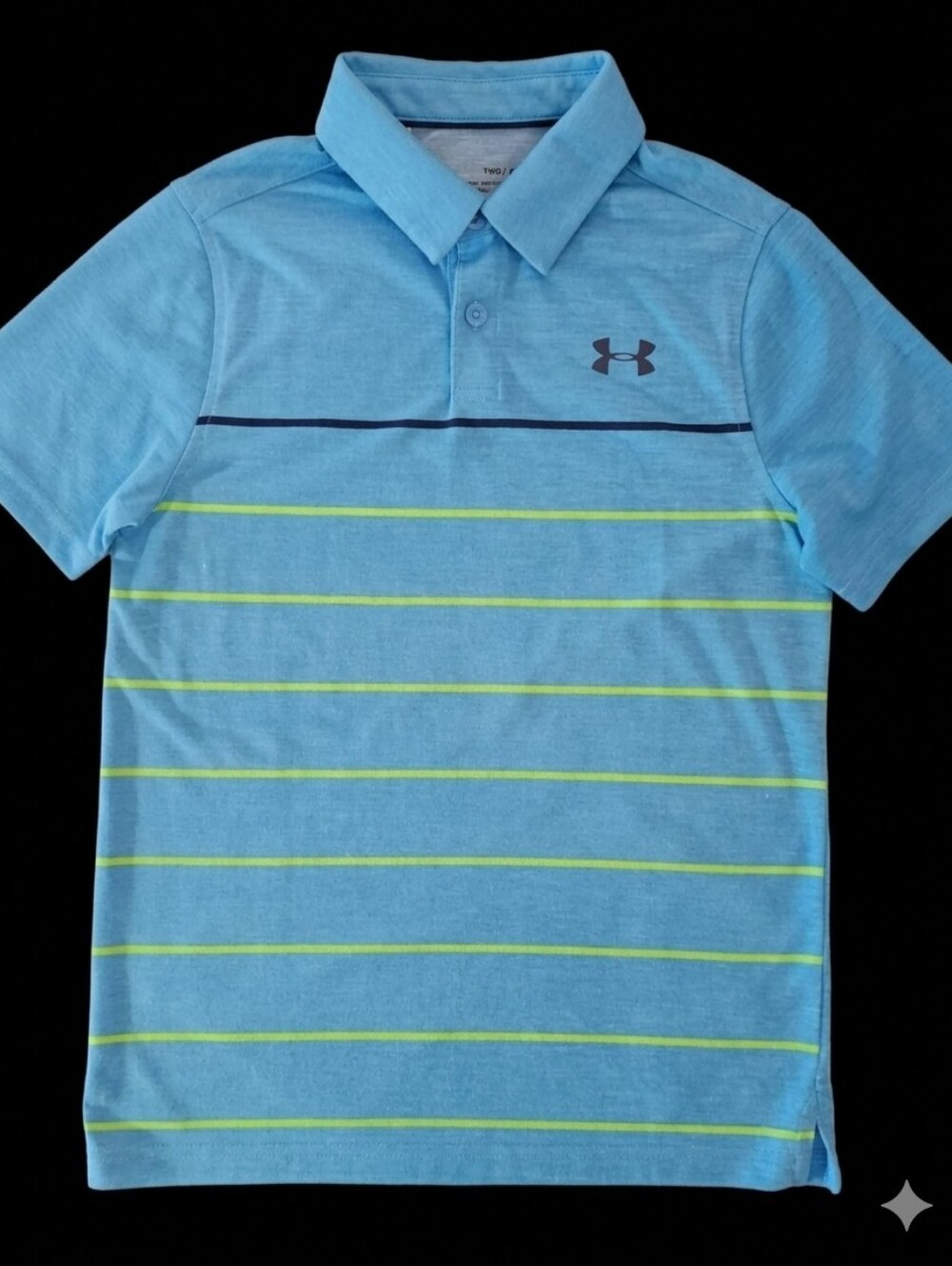 Under Armour Blue Striped Polo